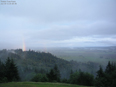 Rainbows while lightly raining