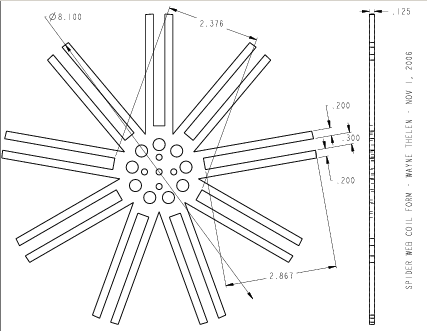 Small Spider Web Coil Form